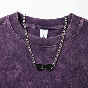 High Quality Vintage <b>T</b> <b>Shirt</b> <b>Men</b> Regular Fit Heavyweight Polyester Washed Finish <b>Striped</b> Front Embroidery Streetwear Casual - Product Image 6