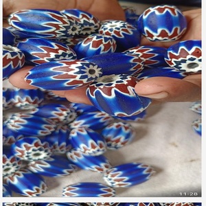 ลูกปัดโพนี่แบบด้านสำหรับชุดทำเครื่องประดับ DIY ลูกปัดแก้วแบบหลวมจำนวนมาก สีทอง ดำ น้ำเงิน ชมพู ลายดอกไม้ สำหรับตกแต่ง - Product Image 2