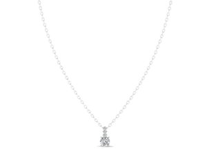 REYES Collar de Moissanita Certificada GRA en Oro Blanco de 14K, 18K, 22K de Calidad Premium, Regalo de Cumpleaños Perfecto para Mujeres, Joyería Fina - Product Image 1
