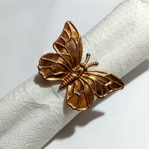Anillo para Servilletas de Metal Ecológico para Fiestas de Boda, con Diseño de Mariposa, Decoración de Mesa Moderna y Lujosa - Product Image 1