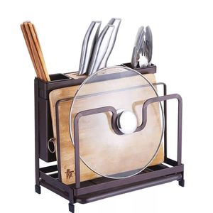 Portaoggetti Multifunzione da Cucina con Vassoio Raccogligocce, Porta Taglieri, Porta Posate, Porta Coperchi e Porta Piatti - Product Image 4