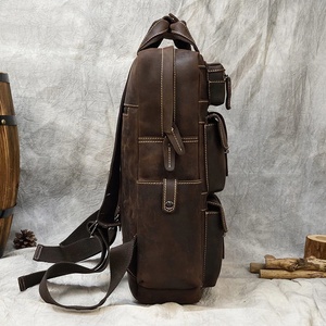 <b>Leather</b> <b>Backpack</b> Large Capacity Original Cow Skin <b>Leather</b> <b>Backpacks</b> Functional Casual Packs for <b>Man</b> Cool Design MBF-0273 - Product Image 5