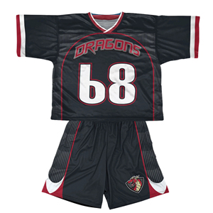 Conjunto de Jersey de Lacrosse Honey Badgers Sublimado de Secado Rápido Uniforme para Niñas Manga Corta Cuello en V 100% Poliéster Color Negro y Naranja - Product Image 3