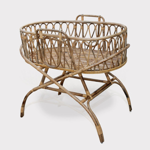 Cuna de madera a precio económico en oferta, cunas de madera y ratán para bebés y niños pequeños. - Product Image 4