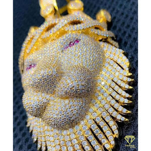 Collier pendentif animalier tendance avec pierres effet diamant et design de style bijoux de luxe - Product Image 2