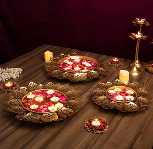 Handcrafted Designer <b>Metal</b> Candle <b>Bowl</b> For Candle Decoration With Premium Finish And Unique Artistic Look - Product Image 6