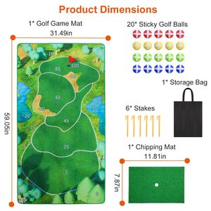 Set da 20 Palline da Golf Adesive e Tappetino da Allenamento per Pratica Indoor/Outdoor, Tappetino per Chipping e Allenamento di Golf - Product Image 5