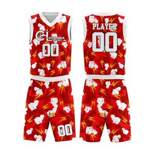 Ensemble d'uniformes de basketball modernes, design personnalisé, légers, respirants, grandes tailles, maillot et short de sport, haute durabilité, pour équipe - Product Image 6