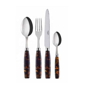 Nuevo Juego de Cubiertos Tradicional con Mango de Cuerno, Juego de Cubiertos para Cena, Acero Inoxidable Pulido Espejo, Decoración del Hogar - Product Image 4