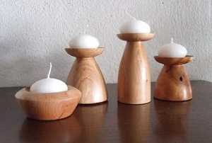 Handcrafted Natural Wood <b>Candle</b> Holder Set Rustic Mango Wood Taper Stand for Farmhouse Table Centerpiece Skies Trader NEW 2026 - Product Image 5