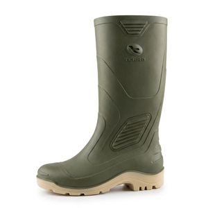 Orange PVC Summer Fashion Safety Waterproof <b>Knee</b>-<b>High</b> Steel Toe Anti-Slip Work Rain Boots for Unisex Construction Farming - Product Image 2