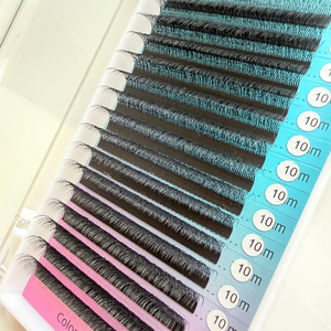 Extensions de cils individuels synthétiques faits à la main de haute qualité, volume en forme de W 0.07 YY, avec logo personnalisé - Product Image 5