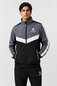 Premium Grey <b>Track</b> <b>Jacket</b> <b>Men</b>’s Sports Teamwear Windbreaker with Custom Logo Latest Trending Design <b>Jacket</b> Size Available - Product Image 4