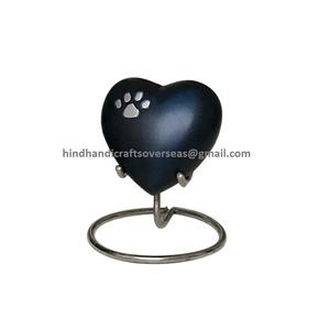 Urne en laiton gravée d'une patte américaine en forme de coeur Conteneur commémoratif rouge Cendres d'animaux humains Chien Restes de chat Funérailles Pot décoratif - Product Image 5