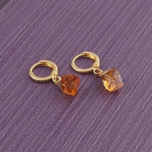 Boucles d'oreilles créoles à facettes en aquamarine, plaquées or, argent sterling 925, bijoux de tous les jours, cadeau pour elle - Product Image 4