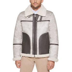 Veste coupe-vent pour homme de haute qualité, col montant, en cuir lavé, style streetwear, avec emplacement pour logo sur le devant - Product Image 1