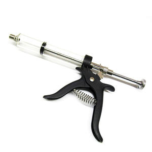 Injecteur de vaccin à double seringue continu réglable et réutilisable pour l'équipement vétérinaire destiné aux bovins, volailles et bétail en ferme - Product Image 1