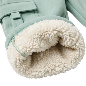 <b>Men's</b> Mint Green Sherpa <b>Lined</b> Heavyweight Cargo Joggers <b>Fleece</b> Pants Rivet Utility Pockets Drawstring Waist Winter Streetwear - Product Image 6