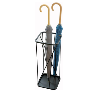 Porte-parapluie en métal noir de qualité supérieure, support à parapluies en fer design moderne pour la maison, le bureau, la décoration du hall d'hôtel - Product Image 5