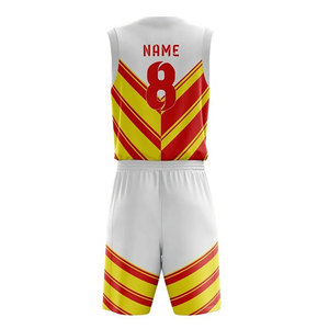 Ensemble de maillots de basket personnalisés blanc, violet, bleu, sublimés, col en V, sans manches, anti-transpiration, unisexe, adulte, toutes saisons - Product Image 3