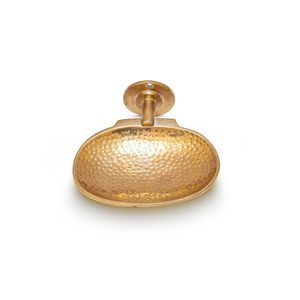 Traditional Brass Bathroom Soap Organizer <b>Wall</b> Mounted Soap Storage Tray for Luxury Washroom Decoration - Product Image 2