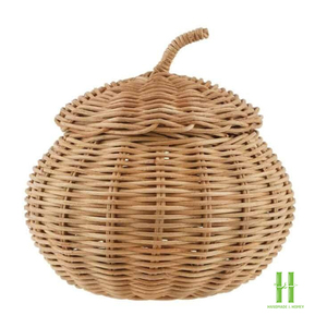 Meilleur Panier Citrouille d'Halloween Écologique en Gros, Citrouille Décorative Faite à la Main en Osier pour la Décoration de Fête d'Automne - Product Image 1