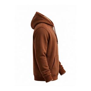 Sudadera con Capucha para Mujer, Color Marrón Óxido, Forro Polar, Manga Larga, Estilo Casual, con Bolsillo Tipo Canguro - Product Image 2