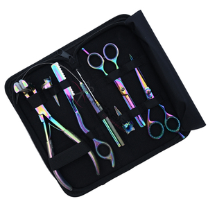 ชุดเครื่องมือช่างต่อผมระดับพรีเมียมพร้อมอุปกรณ์ต่อผมแบบเทปขนาด 7 นิ้ว กรรไกรซอยผมมืออาชีพ และชุดมีดโกนผม - Product Image 1