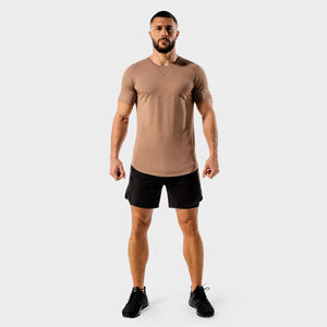 T-shirts de sport pour hommes avec logo personnalisé, respirants, 100% coton tricoté, coupe ample - Product Image 2