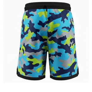 Men's Camouflage Print Quick Dry <b>Polyester</b> <b>Shorts</b> With Drawstring Waist And Side Stripes Casual Sport <b>Shorts</b> - Product Image 2