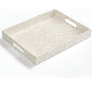 Premium White Resin Art Deco <b>Plant</b> Pattern Multi-Functional Wedding Display <b>Tray</b> - Product Image 5