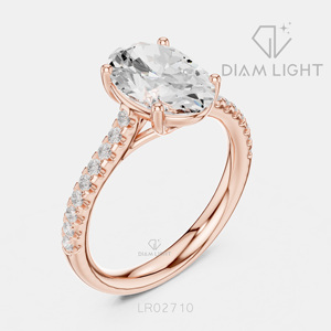 Bague de mariage ovale 2,09 carats, bijoux fins, certifiée IGI, or blanc 14 carats, diamant de laboratoire, bague de fiançailles et d'anniversaire - Product Image 4
