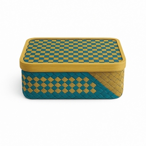 Premium Rectangle Rustic Bamboo <b>Storage</b> Box with Lid Eco-Friendly Multi-Purpose Organizer for Home and Bathroom Use - Product Image 3