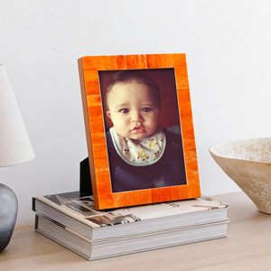 Handicrafts Home Orange <b>Picture</b> <b>Frame</b>– Handmade <b>Rustic</b> Photo <b>Frame</b> for Modern Farmhouse Decor, Wall - Product Image 1