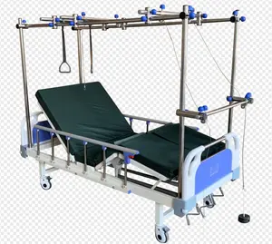 Tempat tidur ortopedi traksi peralatan medis elektrik tempat tidur rumah sakit aluminium Aloi traksi lipat ortopedi