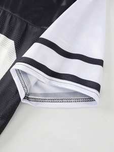 Maillot d'équipe classique noir et blanc 23, crop top unisexe surdimensionné, streetwear athlétique, vêtements pour hommes surdimensionnés, marque privée USA - Product Image 3