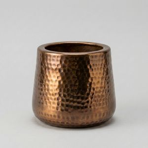 Vase en métal au design unique, finition dorée, vase à fleurs, décoration d'intérieur, centre de table pour le salon - Product Image 3