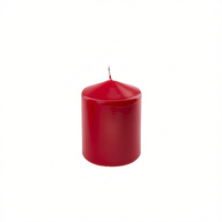 VELA ROJO 70x57 Bougies Pilier Sans Gouttelettes Sans Parfum en Paraffine de Espagne pour la Décoration Intérieure