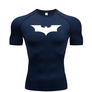 Camiseta de Compresión Sublimada Personalizada para Hombre y Mujer, Manga Corta, para MMA, BJJ, Surf, Gimnasio, Fitness, Secado Rápido, Ropa Deportiva - Product Image 1