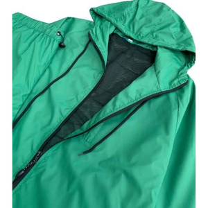 Unisex Green Tracksuit Full <b>Zip</b> <b>Hooded</b> Lightweight Polyester Casual Spring Wear Solid Color Side Pockets Regular Fit Adult Size - Product Image 4