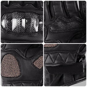 Guantes de Motocicleta de Cuero Genuino Personalizados de Fábrica, Transpirables, con Pantalla Táctil, Antideslizantes para Carretera - Product Image 6