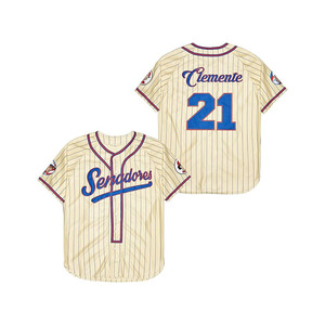 Camiseta Deportiva de Béisbol para Hombre, Estilo Hip Hop, Manga Corta, Clásica de Puerto Rico, Criollos Caguas 21 Clemente - Product Image 1