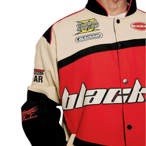 Custom Logo Varsity Jacket <b>Men</b> Windproof Hip Hop Racing Jacket Unisex Streetwear Coat - Product Image 4