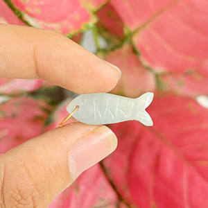 Colgante de Pez de Aguamarina Natural Tallado a Mano, Amuleto de Piedra Preciosa con Forma de Animal, Joyería Inspirada en el Océano, Regalo para Mujeres, Fabricación de Joyas - Product Image 2