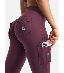 2025 New Arrival Women's Casual Elastic Breathable Quick Dry Yoga <b>Leggings</b> Full Length Waist Customized Wholesale Price for Sale - Product Image 4