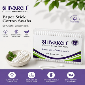 Hisopos de Algodón Desechables con Palito de Papel, Paquete de 100, Hisopos de Algodón Suaves de Primera Calidad para Limpieza de Oídos, Maquillaje, Cosméticos e Higiene Personal - Product Image 2