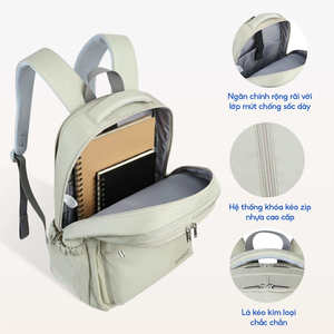 Sac à dos pour ordinateur portable unisexe en mousse SAKOS, design personnalisé, antivol, antichoc, imperméable, avec port USB, fermeture éclair, idéal pour les voyages - Product Image 3