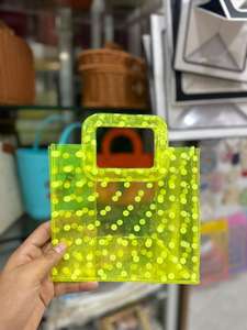 Bolsas de Compras de PVC Transparentes Personalizadas con Asa de Cuero, Bolsas de Regalo con Logotipos - Product Image 3