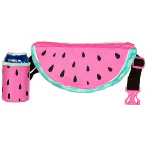 Riñonera Sublimada Personalizada con Patrón de Frutas 3D, Riñonera Deportiva de Verano con Porta Botella - Product Image 1