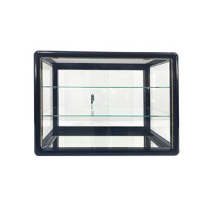 Vetrina Espositiva Standard con Telaio in Alluminio, Porta Scorrevole in Vetro con Serratura e Piano in Vetro Temperato per Esposizione e Collezioni di Porcellana - Product Image 4